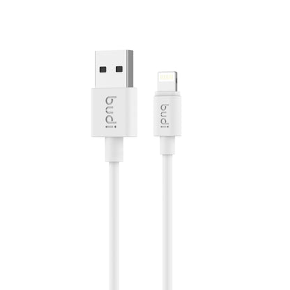 1.2M(4FT) BUDI 2.4A FASTER CABLE FOR IPHONE IN WHITE AND BLACK COLOUR