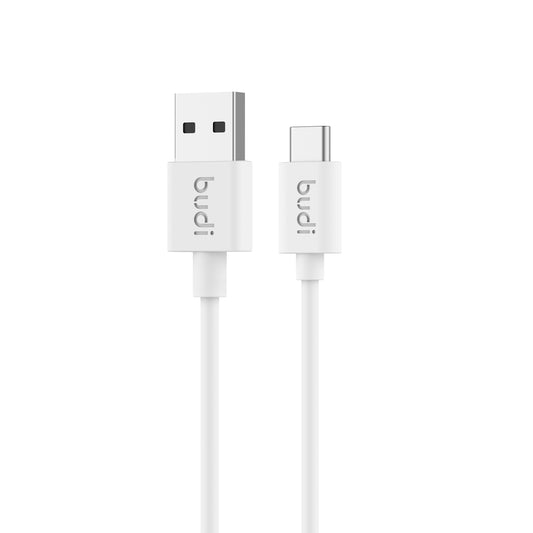 Budi 2.4A Faster Type-C Cable (1.2m / 4ft) - White and Black