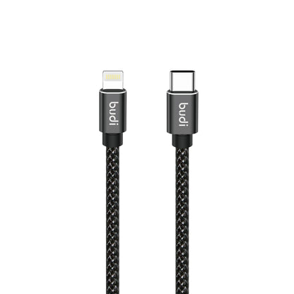 PD 20W 3M(9.8FT) BUDI TYPE-C TO LIGHTNING NYLON BRAIDED CHARGING AND SYNC CABLE