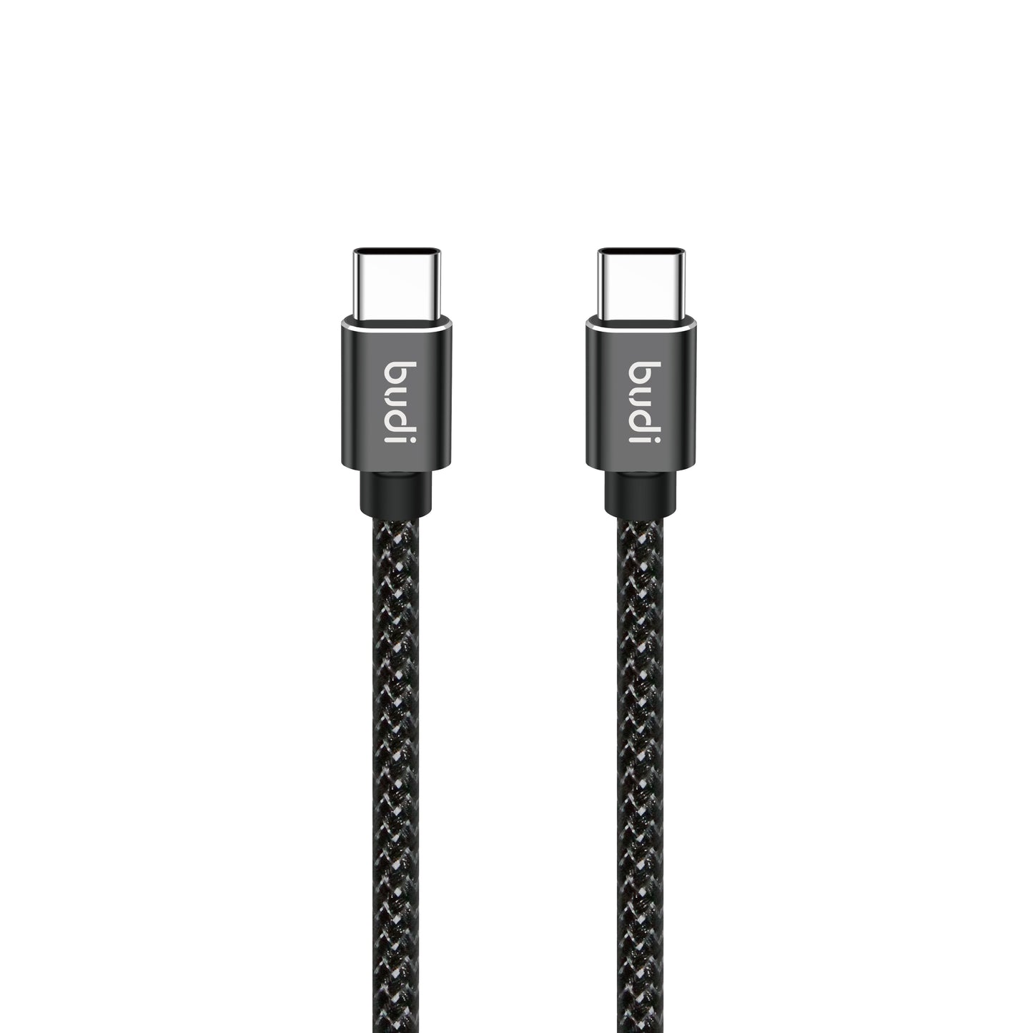 PD 65W 3M (9.8ft) Budi Type-C to TYPE-C Nylon Braided Charging and Sync Cable