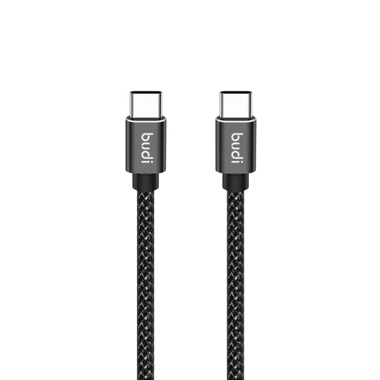 PD 65W 3M (9.8ft) Budi Type-C to TYPE-C Nylon Braided Charging and Sync Cable