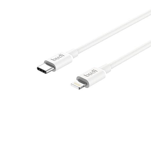 1M(3FT) BUDI 2.4A FASTER TYPE-C TO LIGHTNING CHARGING AND SYNC CABLE