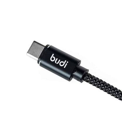 PD 65W 3M (9.8ft) Budi Type-C to TYPE-C Nylon Braided Charging and Sync Cable