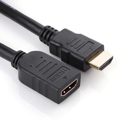 HDMI Extension Cable - HDMI 2.0 supports 4K@60Hz, 3D, HDR, ARC, 18Gbps, Ethernet - Extender Male to Female Adapter - Compatible with TV Stick, Roku, PC, Xbox, PS5/PS4, Switch and more