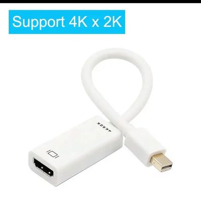 Mini DisplayPort to HDMI-Compatible Cable 4K Adapter (WHITE)