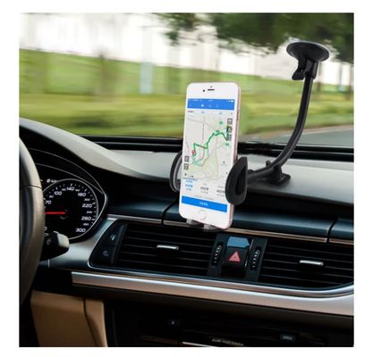 Phone Mount for Car, Flexible Long Arm Car Mount [Strong Suction Anti-Shake Stabilizer] Cell Phone Holder for Car Windshield, Compatible with iPhone, All Smartphones