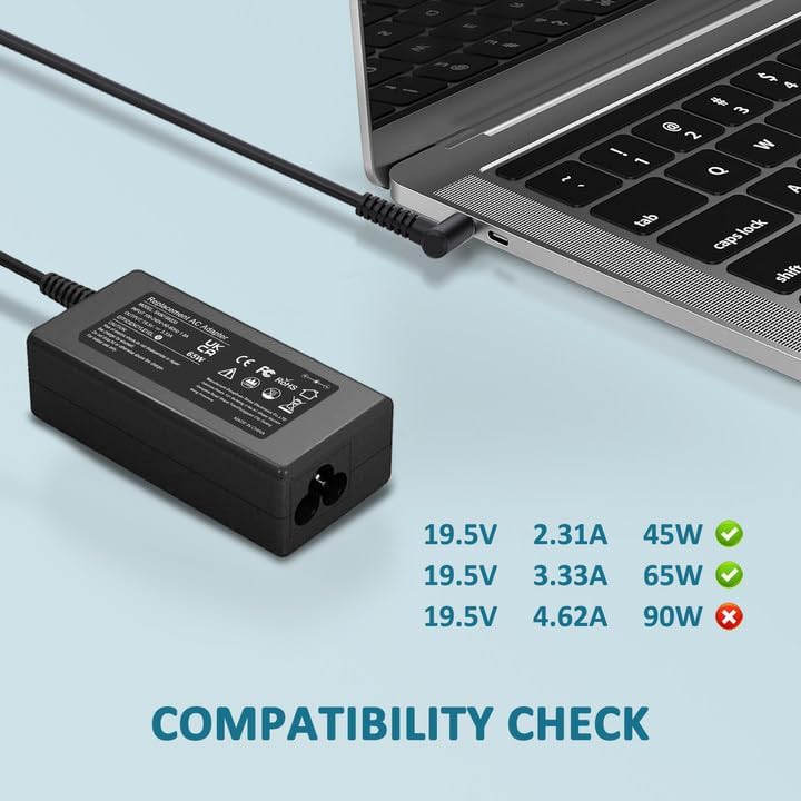 65W HP Laptop Adapter Charger (19.5V, 3.33A)