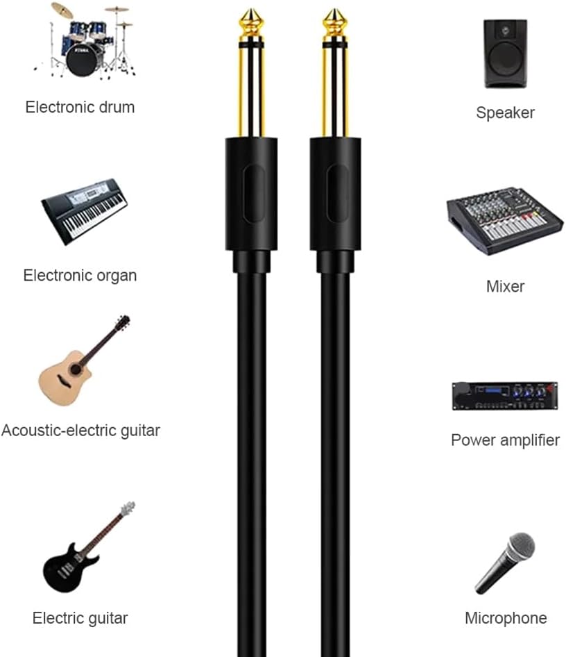 1.5 metre 6.5mm Jack Audio Cable (6.5mm to 6.5mm Aux Cable)