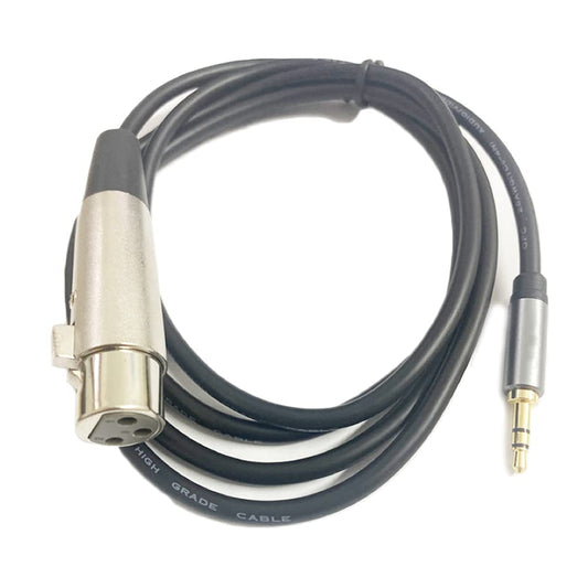3-pin XLR female to 3.5mm TRS male microphone cable (1.5m)