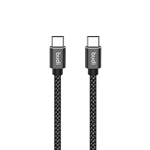 Budi 2m PD 65W USB Type-C to Type-C Reversible Aluminium Shell Braided Cable