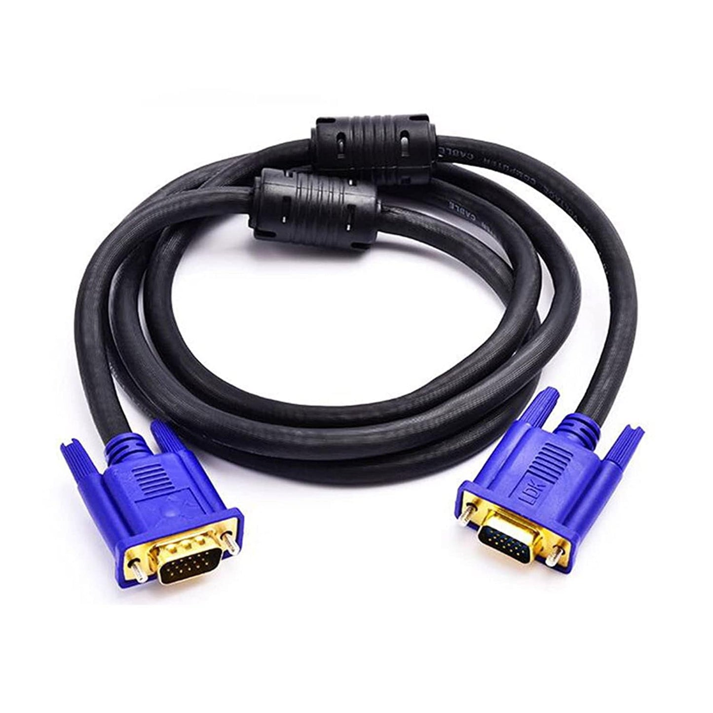 VGA to VGA Cable 1.5m AND 3m , 15 Pin 1080P Full HD Computer Monitor Cable with Ferrite Cores, Gold Plated VGA Male to Male Cable for Laptop, Computer, PC, Projector, Monitor, HDTV, More (1.5M and 3M)