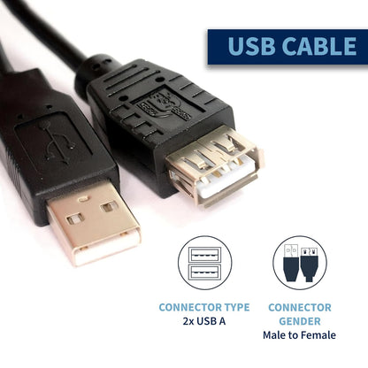 USB Extension Cable 1.5M USB MALE to USB FEMALE Cable