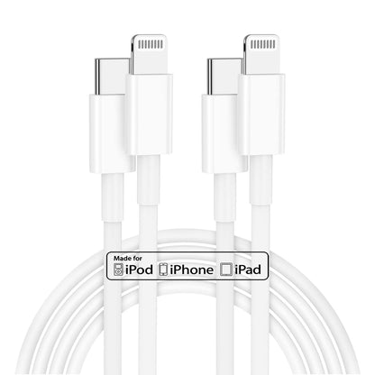 Fast Charging 1M USB C to iPhone Charger Cable Data Lead (White)