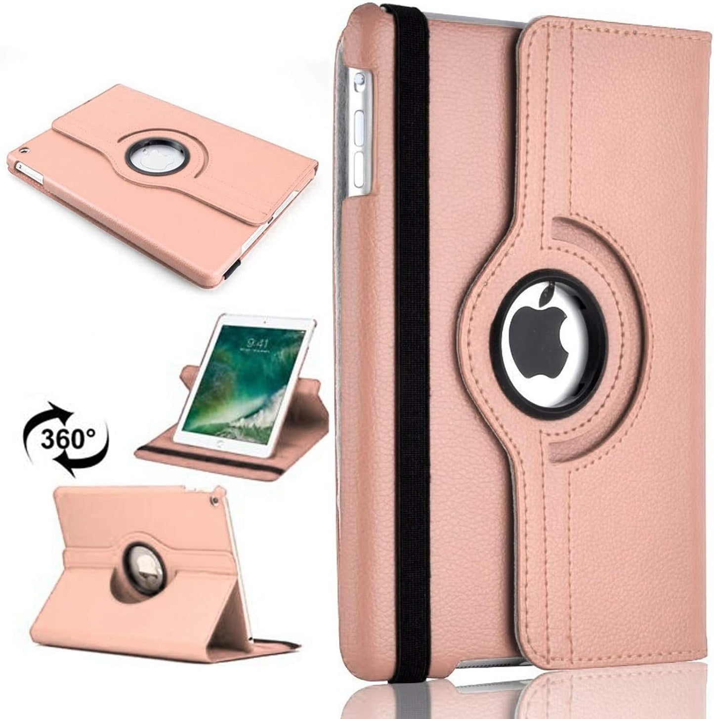 360 Leather Rotate Stand Case Folio Cover For Apple iPad