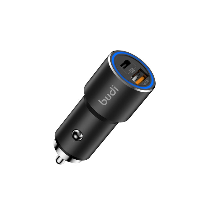 BUDI 2-in-1 Fast Car Charger 38W Universal USB Type C Dual Port Charging Cable 20w High Power 3.0 PD Quick Chargers