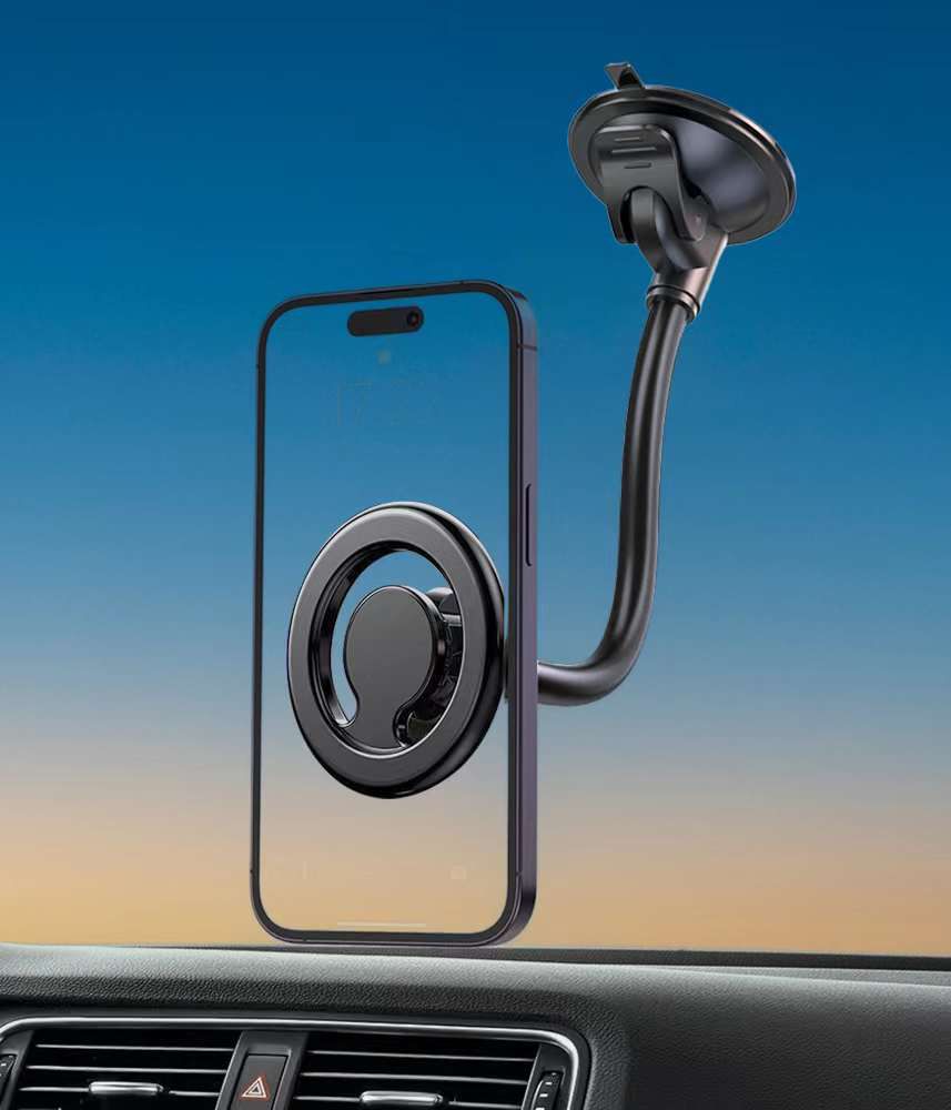 Mag Safe Hose Sucker Phone Holder / Flexible Gooseneck Universal Windshield Bracket