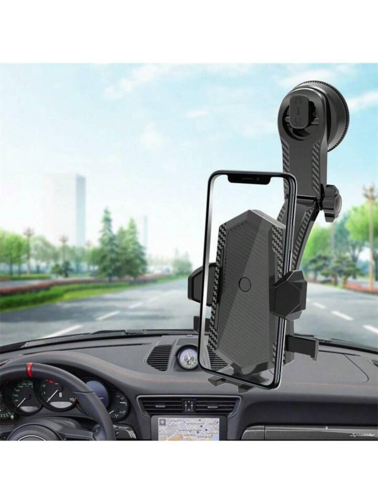 Durable Car Phone Holder - 360 Rotatable Suction Cup Mount for Navigation - Adjustable