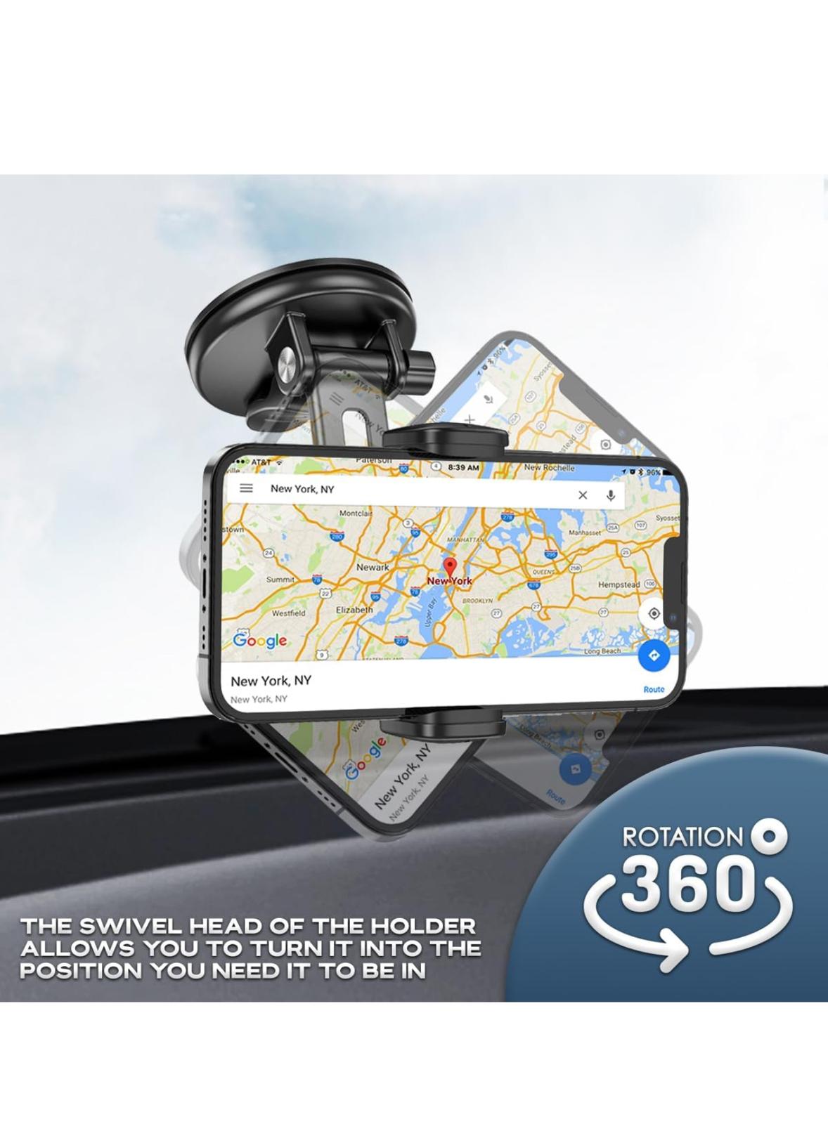 Mobile Car Mount Suction Cup Holder for Dashboard & Windshield