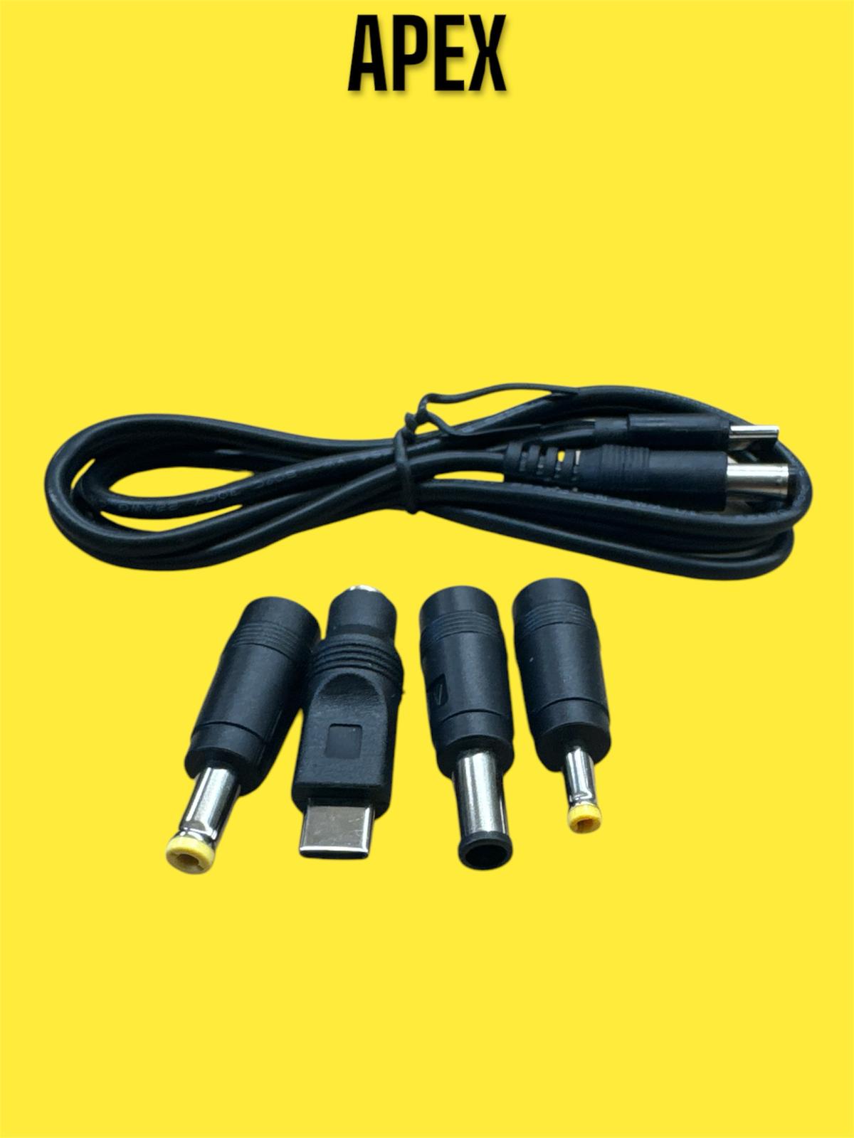 Universal USB-C to DC Power Cable Charger with 13 Interchangeable DC Connectors