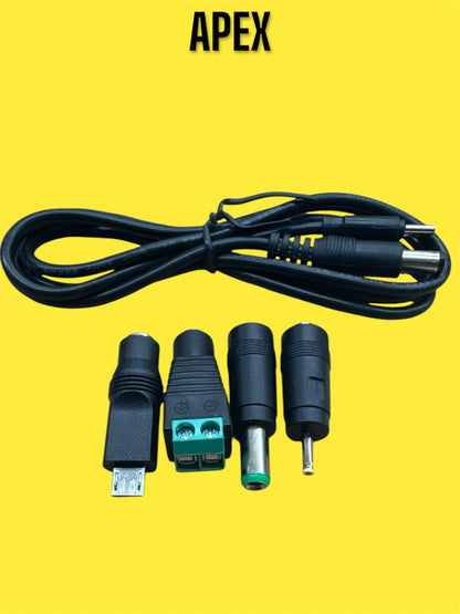 Universal USB-C to DC Power Cable Charger with 13 Interchangeable DC Connectors