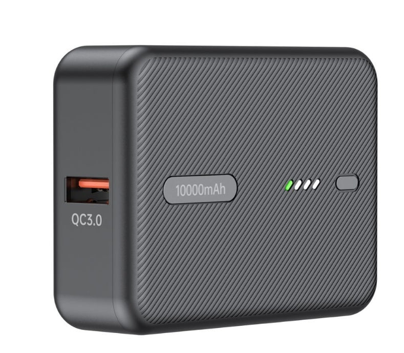 Budi Super mini Power bank Specifications: - Capacity: 10000mAh - Type-C : 22.5w PD port - USB A : 3.0 Quick Charge - Super mini & Light weight - Fast Charging