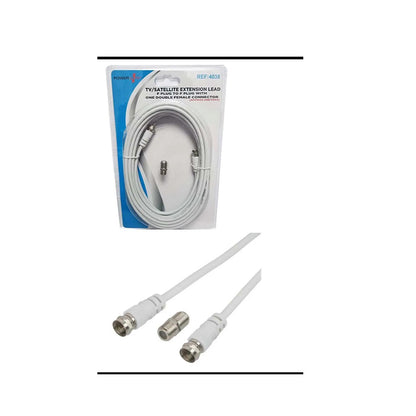 Satellite Extension Lead Kit (F Plug to F Plug with One Double Female Connector 8Metre)