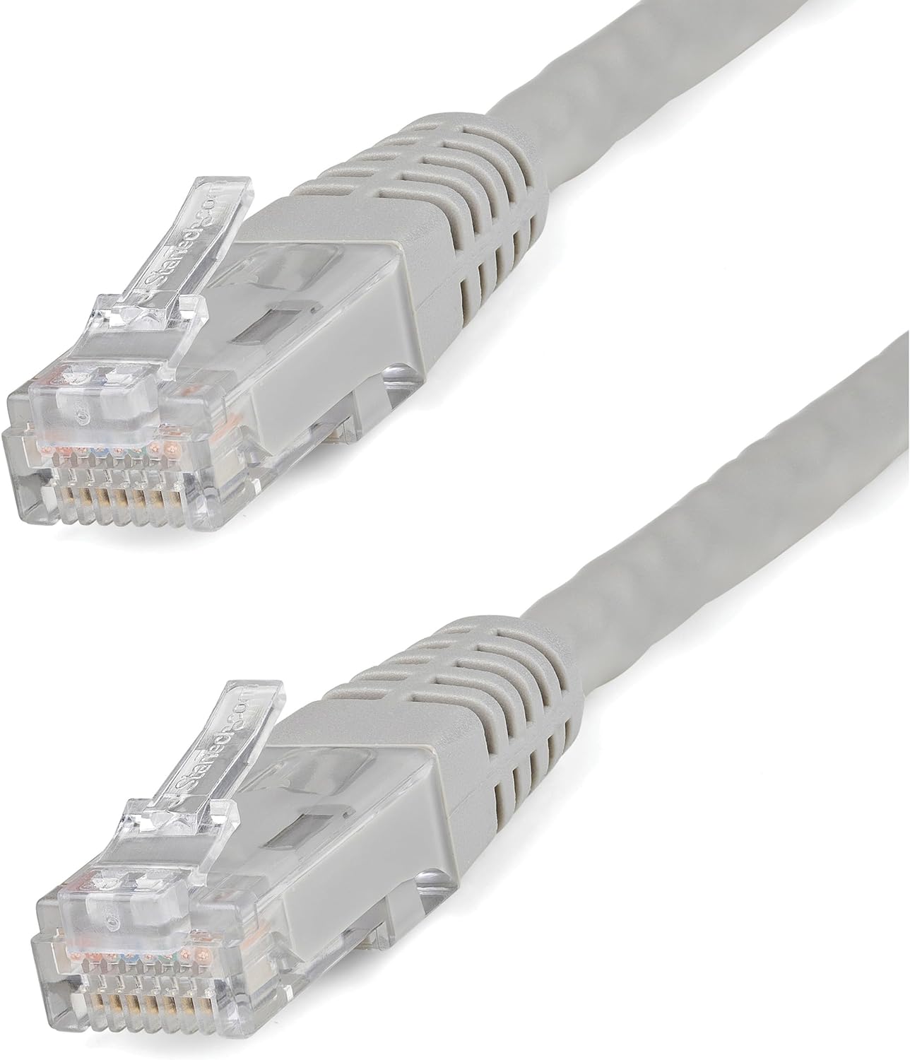 Gray CAT 6 Ethernet Wire -650MHz 100W PoE++ RJ45 UTP Molded Category 6 Network