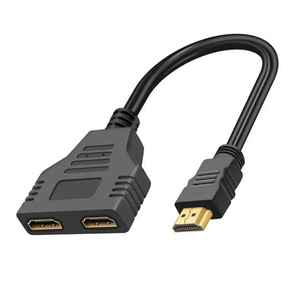 HDMI Splitter 1 In 2 Out Cable Adapter Converter 1080P Multi Display Duplicator