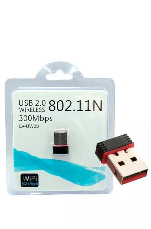 USB 2.0 Wireless 802.11N 300Mbps Nano Wi-Fi Network Adapter